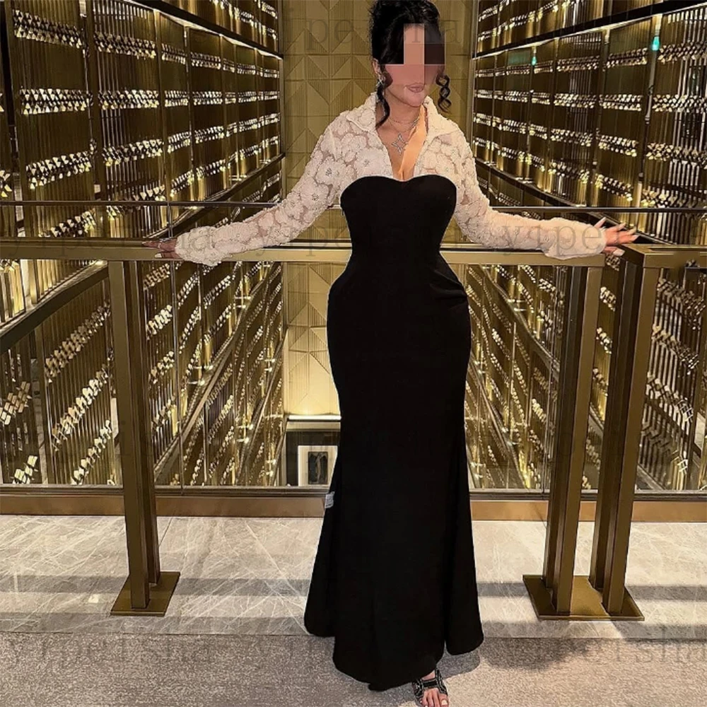 customized V-neck Evening Dresses Flower Lace Full Sleeve Ankle-Lenght mermaid Prom Gown Modern Long Party Dress For Women
customized V-neck Evening Dresses Flower Lace Full Sleeve Ankle-Lenght mermaid Prom Gown Modern Long Party Dress For Women