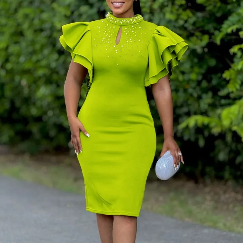 African Dresses For Women Fashion Patchwork Short Sleeve Africa Clothing 2025 Summer Empire Knee Length African OL Pencil Dress
African Dresses For Women Fashion Patchwork Short Sleeve Africa Clothing 2025 Summer Empire Knee Length African OL Pencil Dress