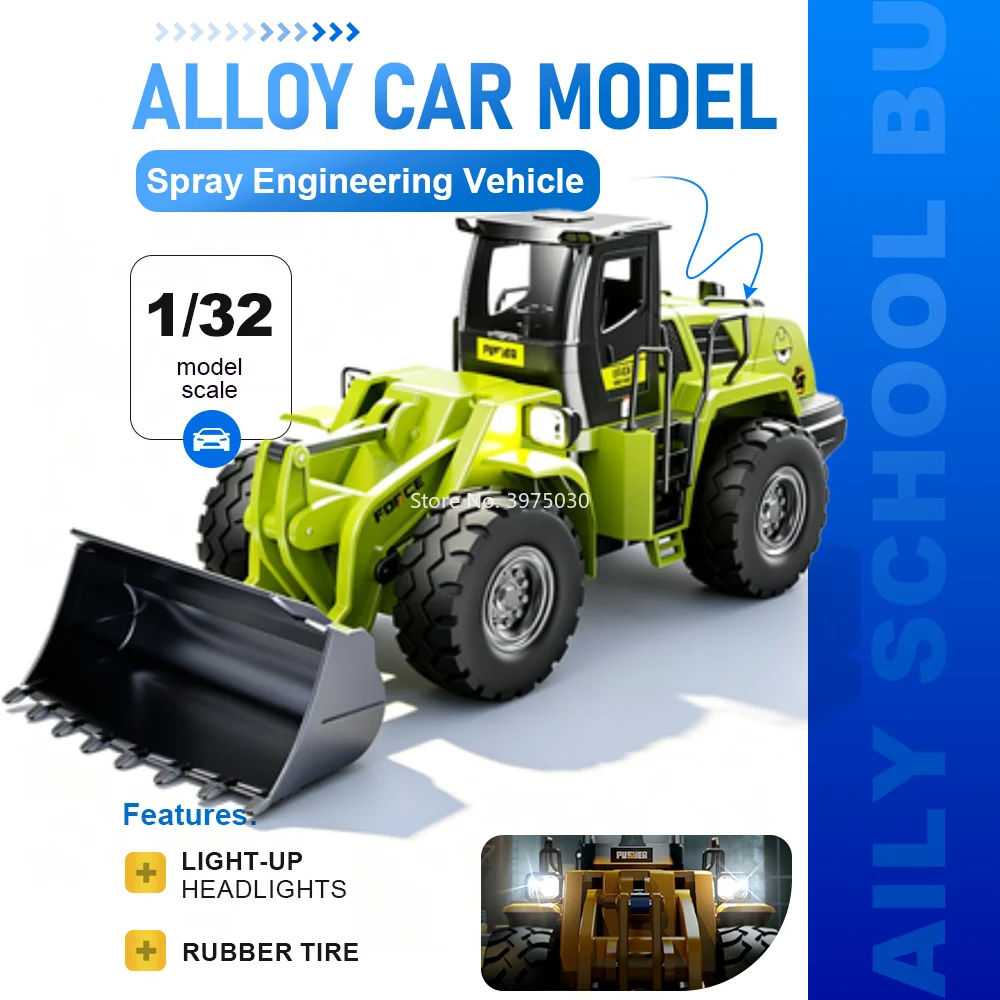 1:32 Spray Engineering Vehicle Diecast Alloy Model Car Miniature Toy Sound Light Doors Opened Rubber Tire Vehices Gift for Child
1:32 Spray Engineering Vehicle Diecast Alloy Model Car Miniature Toy Sound Light Doors Opened Rubber Tire Vehices Gift for Child