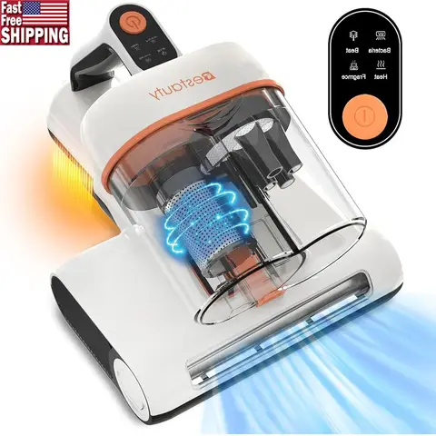 Aspirateur pour matelas 500W, lumière UV 7-16Kpa, forte aspiration, système de Filtration en 6 étapes, séchage à l'air chaud, nettoyeur léger