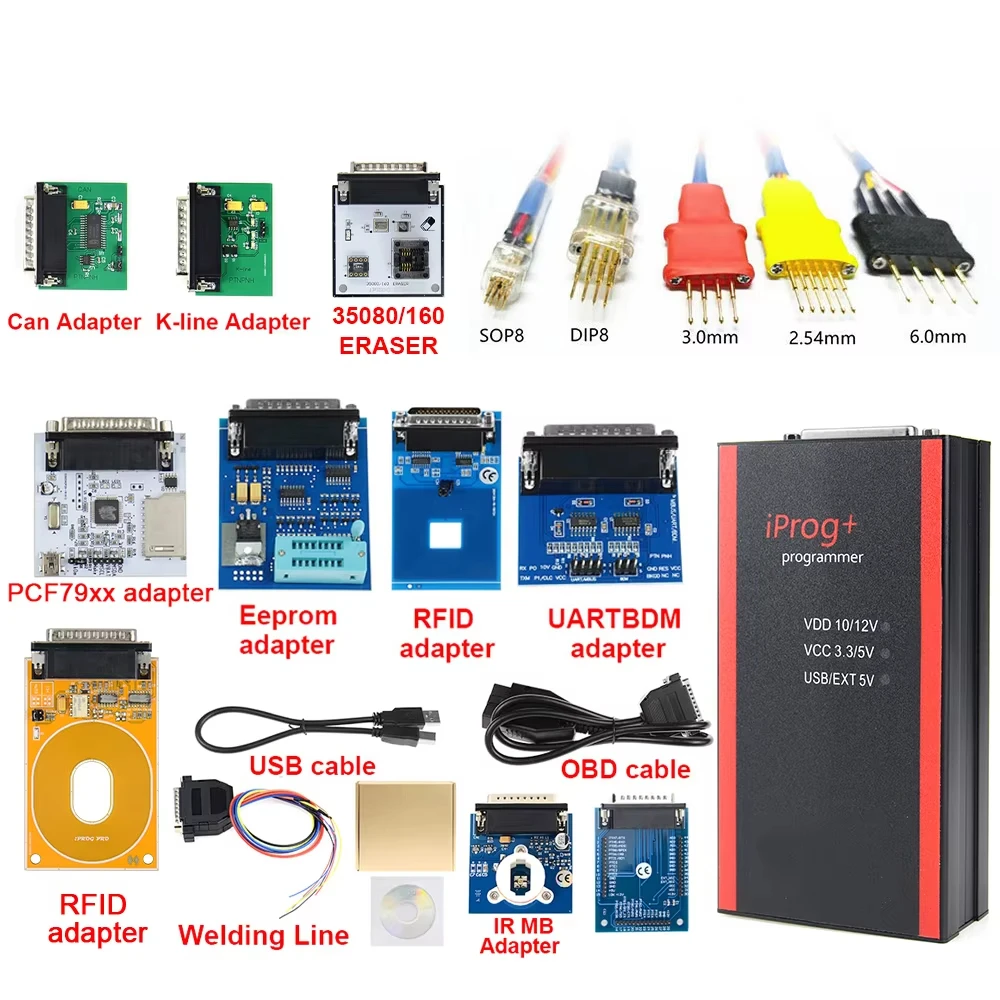 Iprog+Pro Programmer V87 Complete ECU Key Programmer Supports IMMO/Mileage Correction, car Radio Airbag Reset Instrument Panel
Iprog+Pro Programmer V87 Complete ECU Key Programmer Supports IMMO/Mileage Correction, car Radio Airbag Reset Instrument Panel