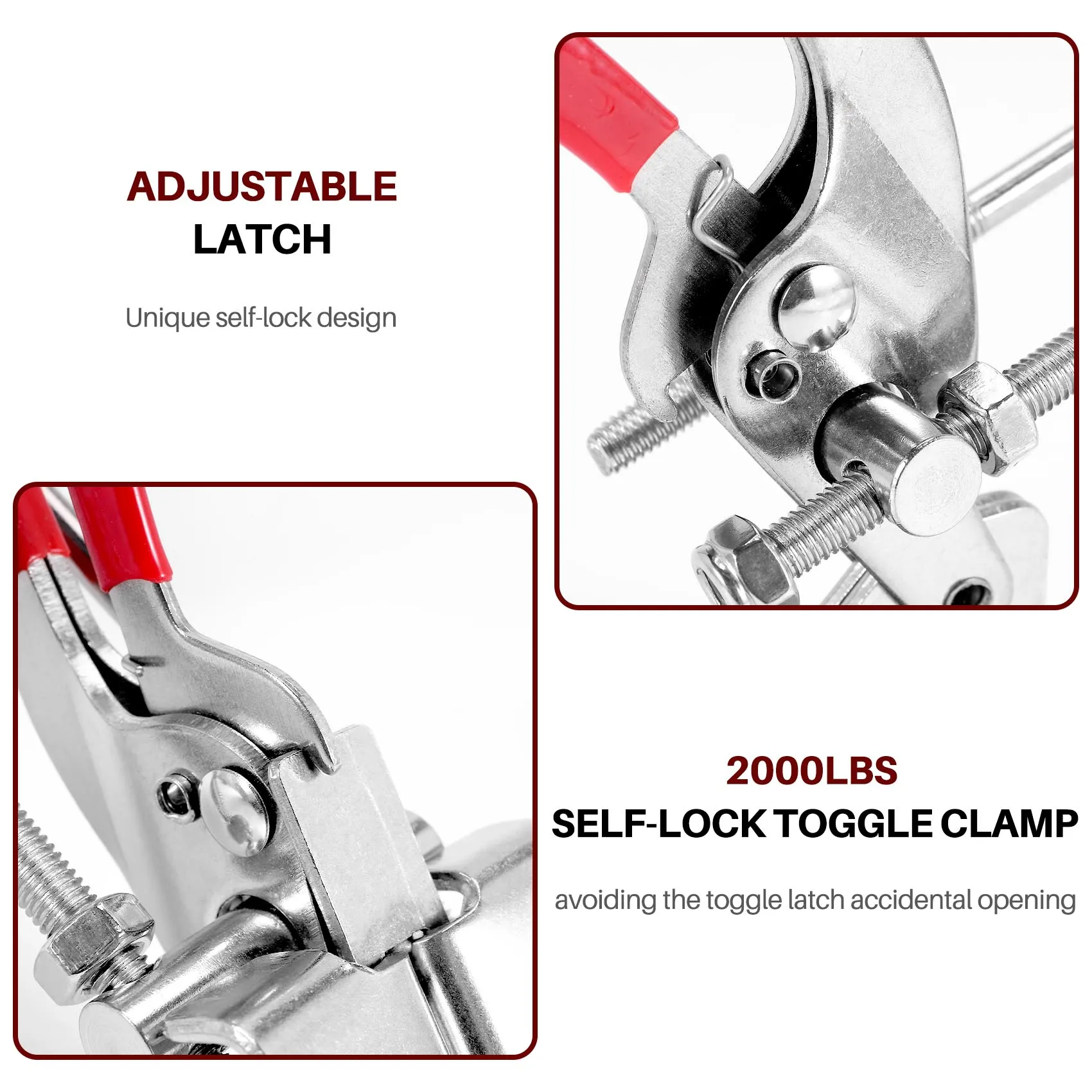 ABJN-2-Pack: Сверхмощный регулируемый зажим-фиксатор с U-образным болтом и самоблокирующимся механизмом, грузоподъемность 2000 фунтов
ABJN-2-Pack: Сверхмощный регулируемый зажим-фиксатор с U-образным болтом и самоблокирующимся механизмом, грузоподъемность 2000 фунтов