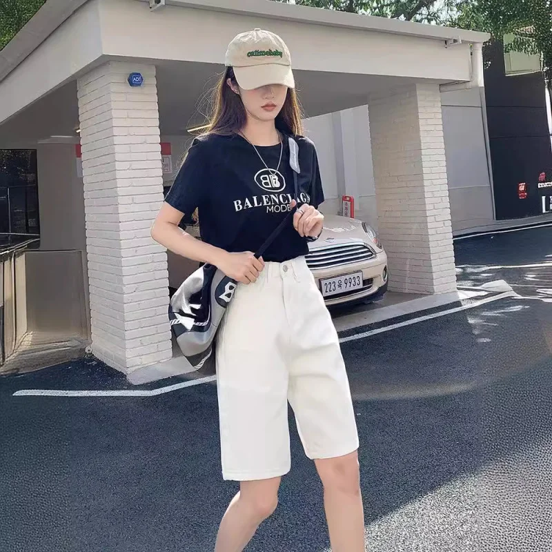 Korean Style Retro Straight Fifth Jeans Women's Summer 2025 Best-Selling New Type High Waist Slimming A- line Loose Wide Leg Mid
Korean Style Retro Straight Fifth Jeans Women's Summer 2025 Best-Selling New Type High Waist Slimming A- line Loose Wide Leg Mid