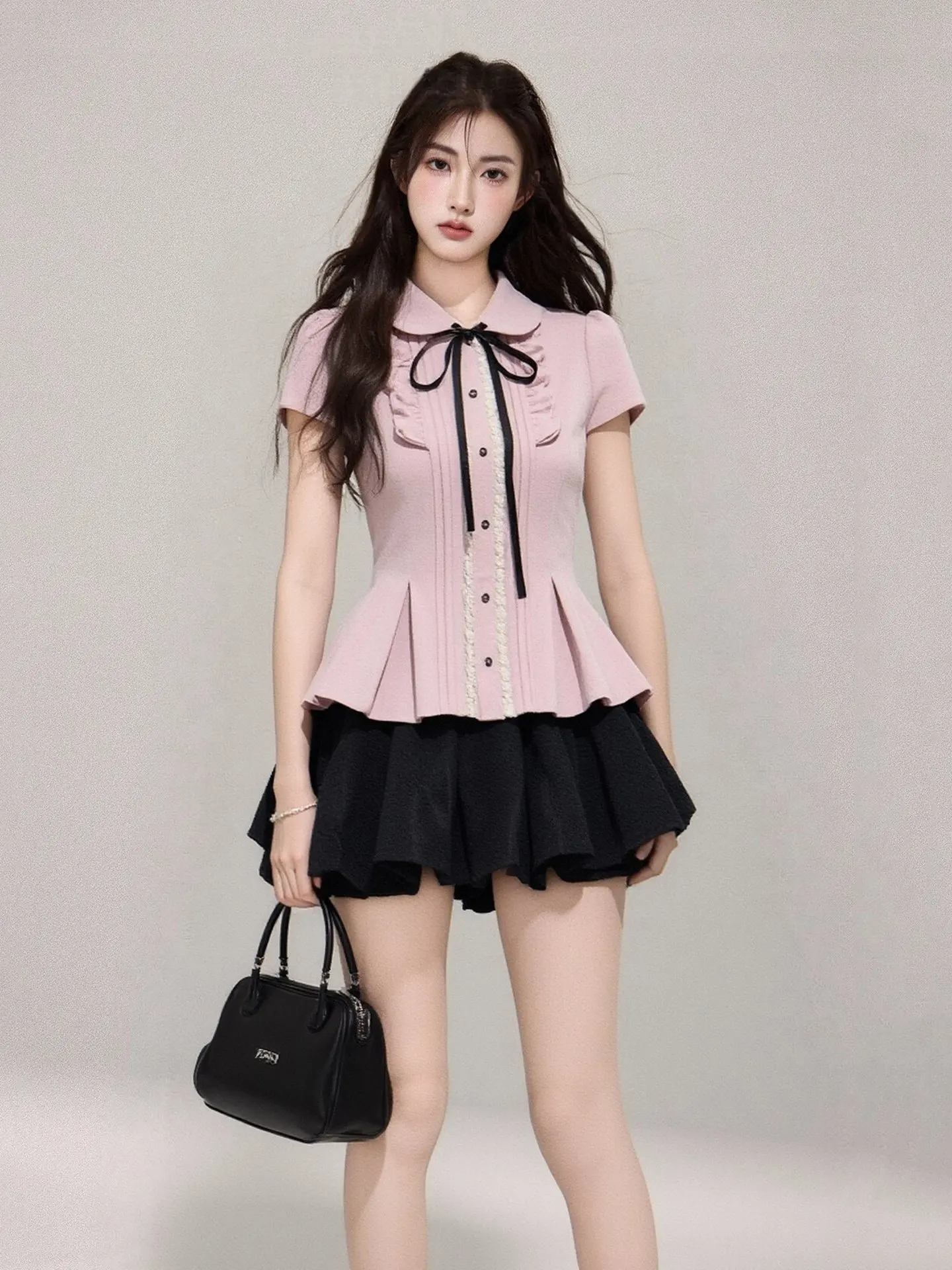 Sweet Style Short Sleeve Doll Collar Shirt Set Women's Top Breathable Skin-Friendly Summer Beautiful Shirt Casual Wear
Sweet Style Short Sleeve Doll Collar Shirt Set Women's Top Breathable Skin-Friendly Summer Beautiful Shirt Casual Wear