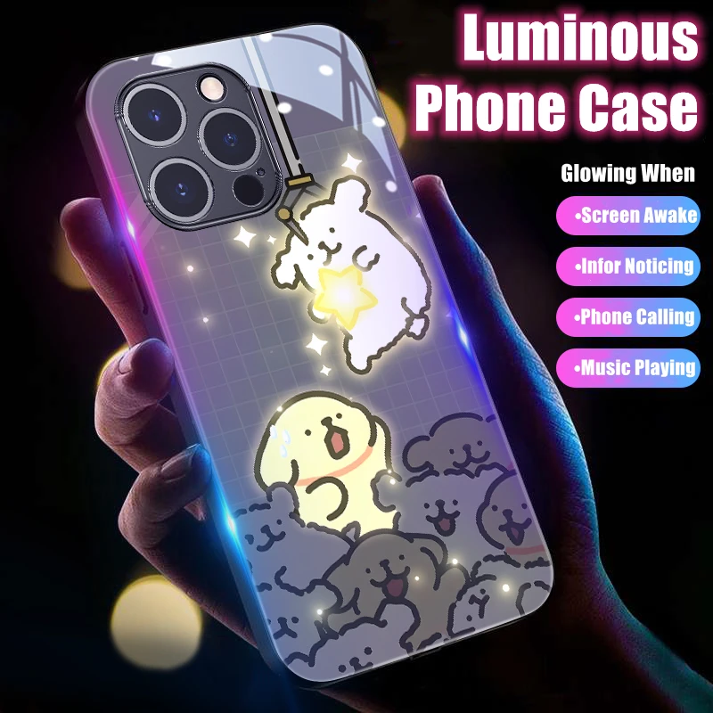 Couple Puppy Colorful LED Light Glowing Luminous Party Phone Case for iPhone 11 12 13 14 15 X Xs Xr Mini Pro Max Plus Cover
Couple Puppy Colorful LED Light Glowing Luminous Party Phone Case for iPhone 11 12 13 14 15 X Xs Xr Mini Pro Max Plus Cover