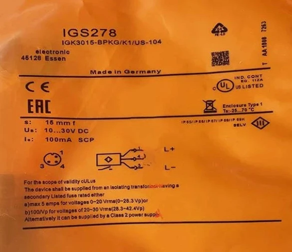 Brand New Original IGS277 IGS278 IGS279 IGS280 Proximity Switch Fast Transport
Brand New Original IGS277 IGS278 IGS279 IGS280 Proximity Switch Fast Transport
