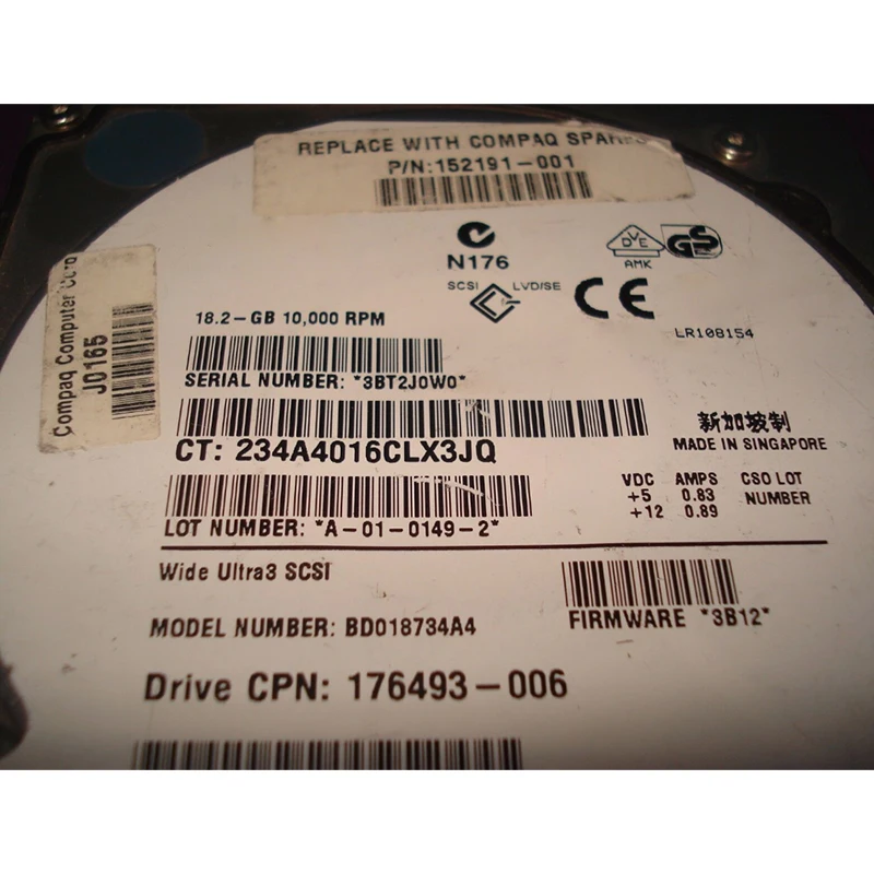 100%New In box 1 year warranty 18.2GB 176493-006 152191-001 10K 18G Need more angles photos, please contact me
100%New In box 1 year warranty 18.2GB 176493-006 152191-001 10K 18G Need more angles photos, please contact me