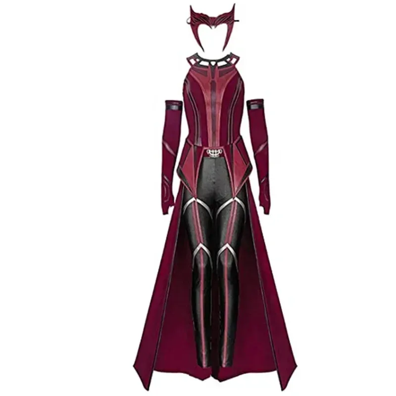 Female Wanda Maximoff Cosplay Costume Scarlet Witch Headwear Cloak and Pants Full Set Outfit Halloween Accessories Propsx;3,v'6.
Female Wanda Maximoff Cosplay Costume Scarlet Witch Headwear Cloak and Pants Full Set Outfit Halloween Accessories Propsx;3,v'6.
