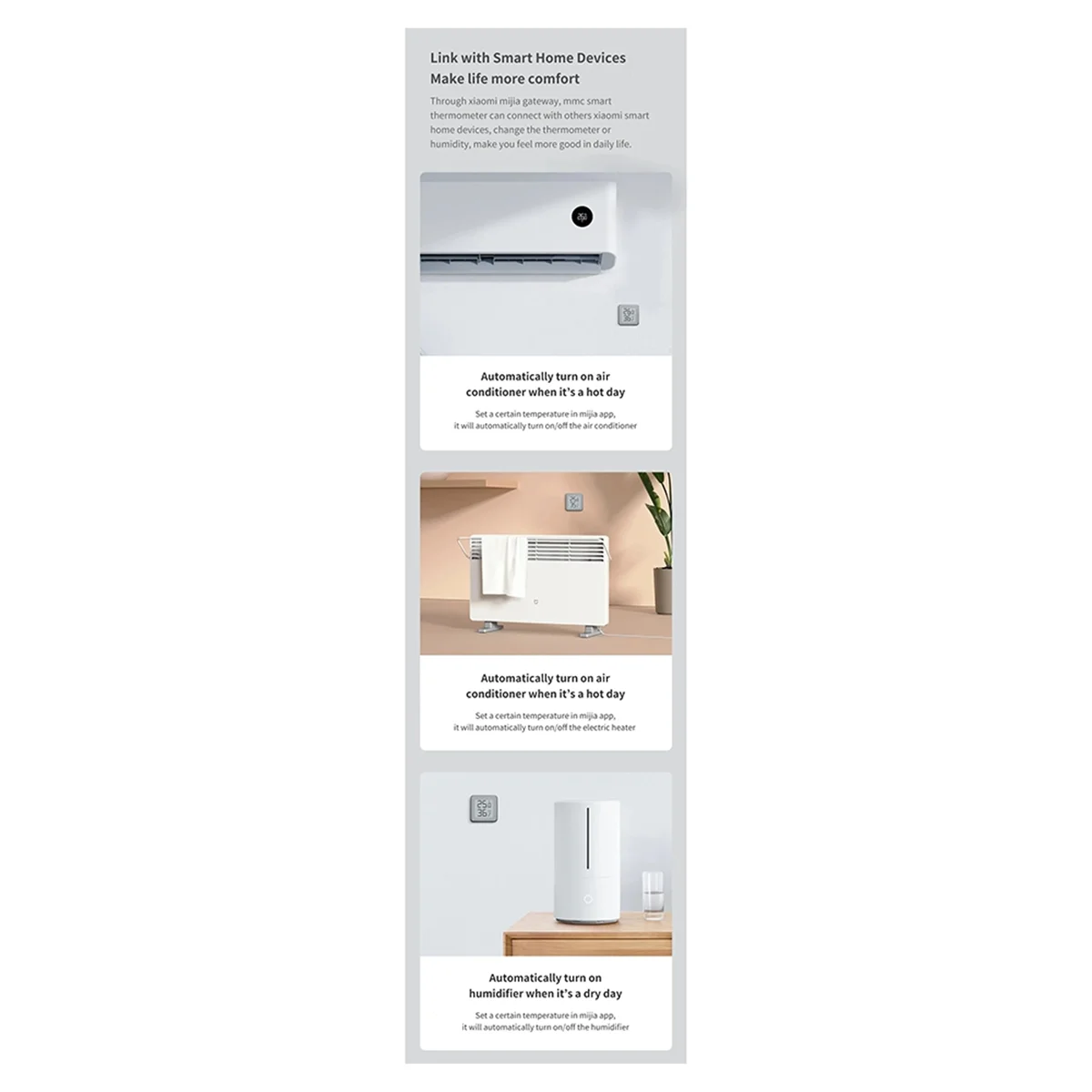 Intelligent Bluetooth Thermometer E-Ink Screen BT2.0 Hygrometer Can Be Used for App Home Gadget Smart Linkage
Intelligent Bluetooth Thermometer E-Ink Screen BT2.0 Hygrometer Can Be Used for App Home Gadget Smart Linkage