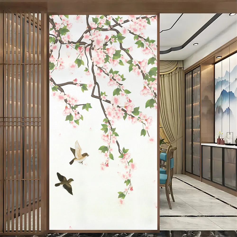 Flowers and Birds Pattern Glass Window Privacy Film PVC Frosted Glass Door Tint Film Anti-UV Non-Glue Static Clings Glass Film
Flowers and Birds Pattern Glass Window Privacy Film PVC Frosted Glass Door Tint Film Anti-UV Non-Glue Static Clings Glass Film