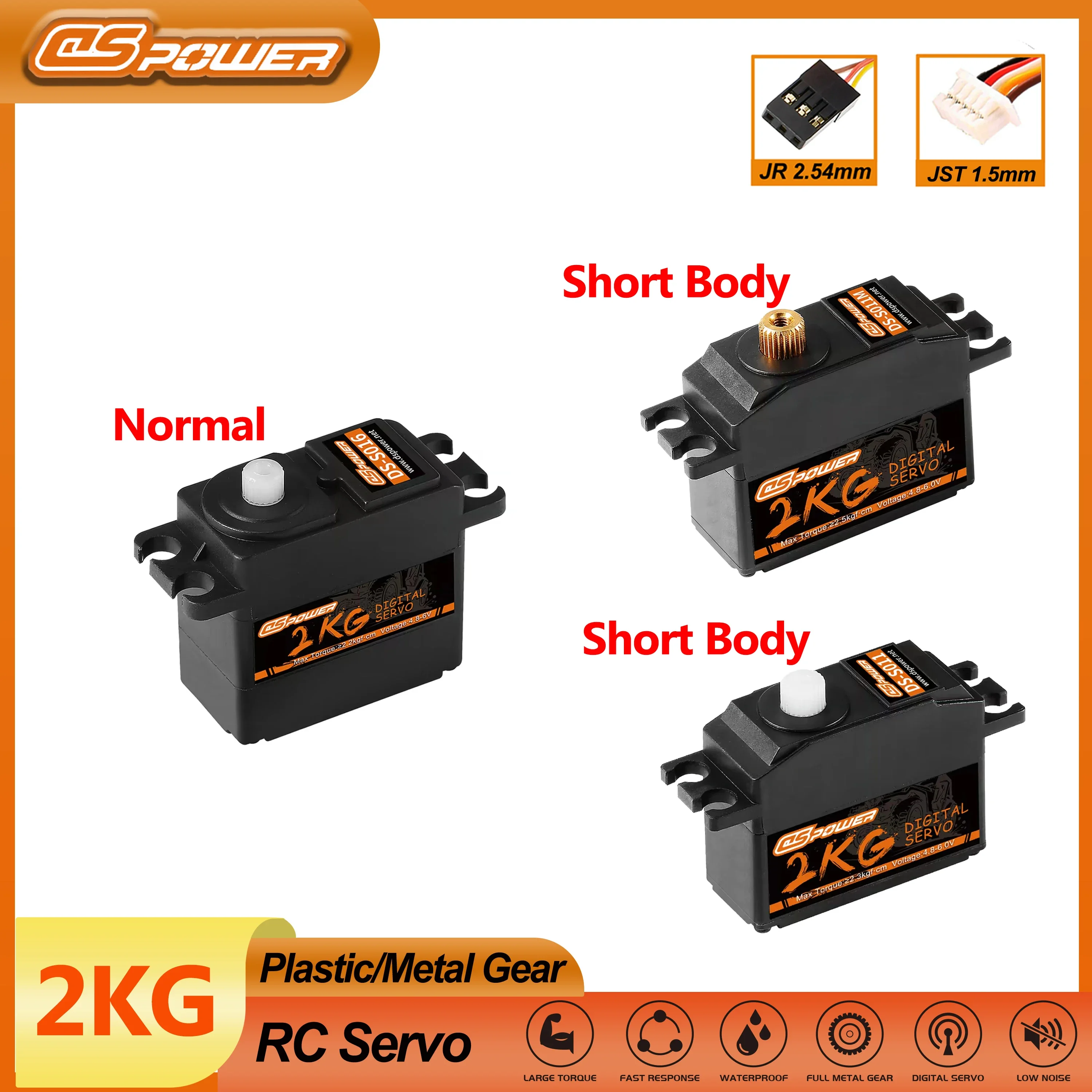 DSpower 2kg RC Micro Servo 4.2KG Waterproof Plastic/Metal Gear Servo for 1/18 1/16 Hyper Go E-Revo 144001 C24 D12 MN99S MN86
DSpower 2kg RC Micro Servo 4.2KG Waterproof Plastic/Metal Gear Servo for 1/18 1/16 Hyper Go E-Revo 144001 C24 D12 MN99S MN86