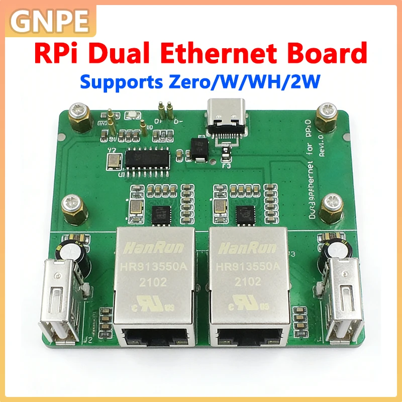 RPI Raspberry Pi Zero 2W Dual Ethernet Expansion Board USB Hub Expansion RJ45
RPI Raspberry Pi Zero 2W Dual Ethernet Expansion Board USB Hub Expansion RJ45