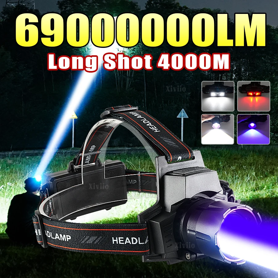 Самый мощный светодиодный налобный фонарь 69000000LM Ультра яркий налобный фонарь Long Shot 4000 м Налобный фонарь 18650 Налобный фонарь для рыбалки
Самый мощный светодиодный налобный фонарь 69000000LM Ультра яркий налобный фонарь Long Shot 4000 м Налобный фонарь 18650 Налобный фонарь для рыбалки