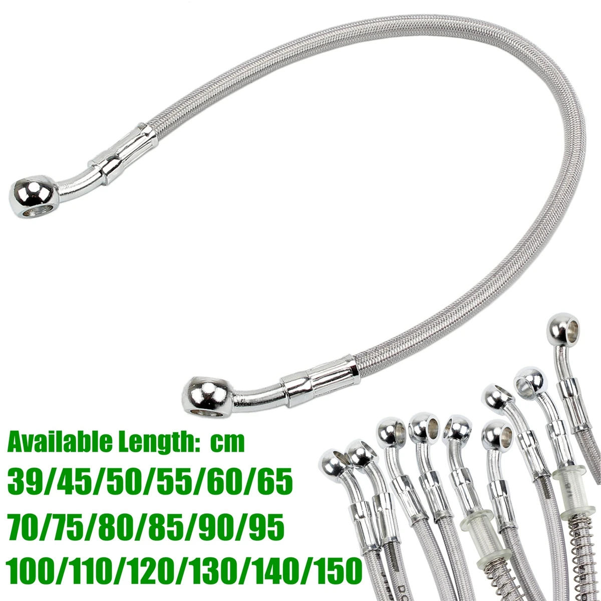 40CM-150CM Motorcycle Dirt Bike Brake Oil Hose Brake Line Universal Motorbike Stainless Steel Braided Pipeline Latiguillo Freno
40CM-150CM Motorcycle Dirt Bike Brake Oil Hose Brake Line Universal Motorbike Stainless Steel Braided Pipeline Latiguillo Freno