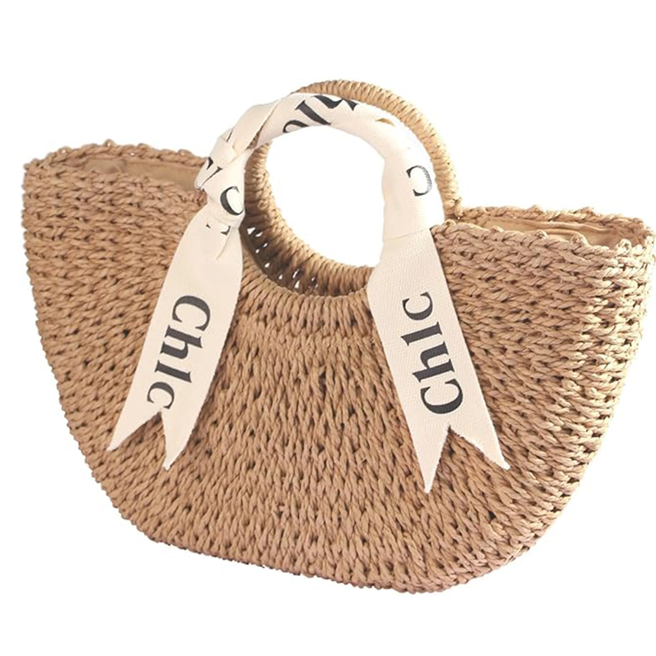 Women's Shoulder Handbag Straw Beach Bag Woven Bag Handbag Purse Summer Beach Bag, Khaki
Women's Shoulder Handbag Straw Beach Bag Woven Bag Handbag Purse Summer Beach Bag, Khaki
