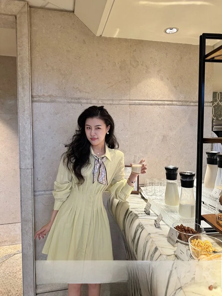 Yellow irt Dr Waist Cinched Sa Casual Sle New Model by Zhang a Xing Nylon Fabric Long Sve Polyester
Yellow irt Dr Waist Cinched Sa Casual Sle New Model by Zhang a Xing Nylon Fabric Long Sve Polyester