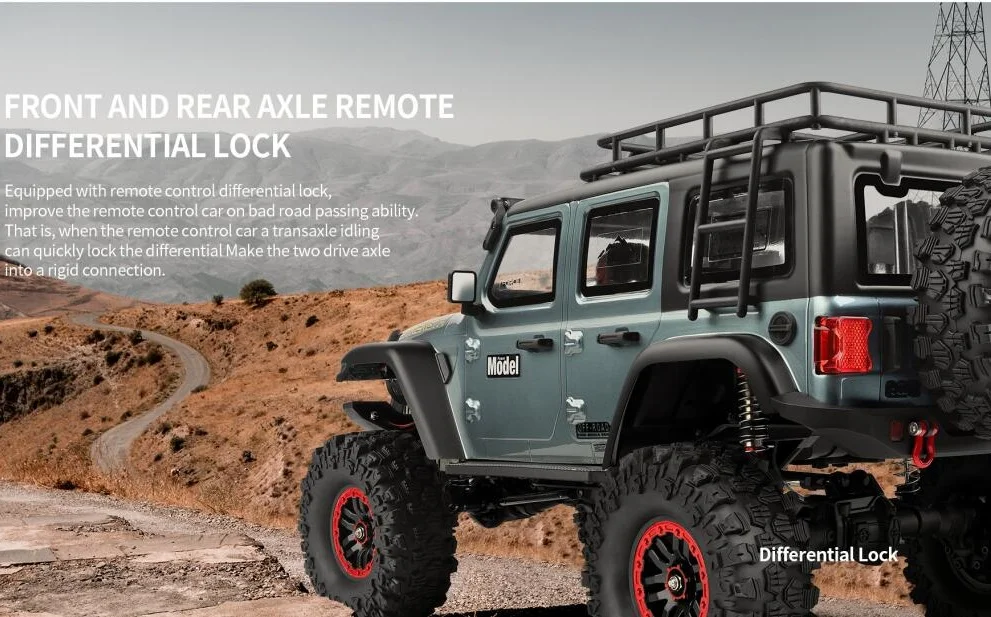 Full Real Car Handling Experience RC Car with 1:0 Scala Four-Wheel Drive Climbing Car Remote Differential Lock and Winch
Full Real Car Handling Experience RC Car with 1:0 Scala Four-Wheel Drive Climbing Car Remote Differential Lock and Winch