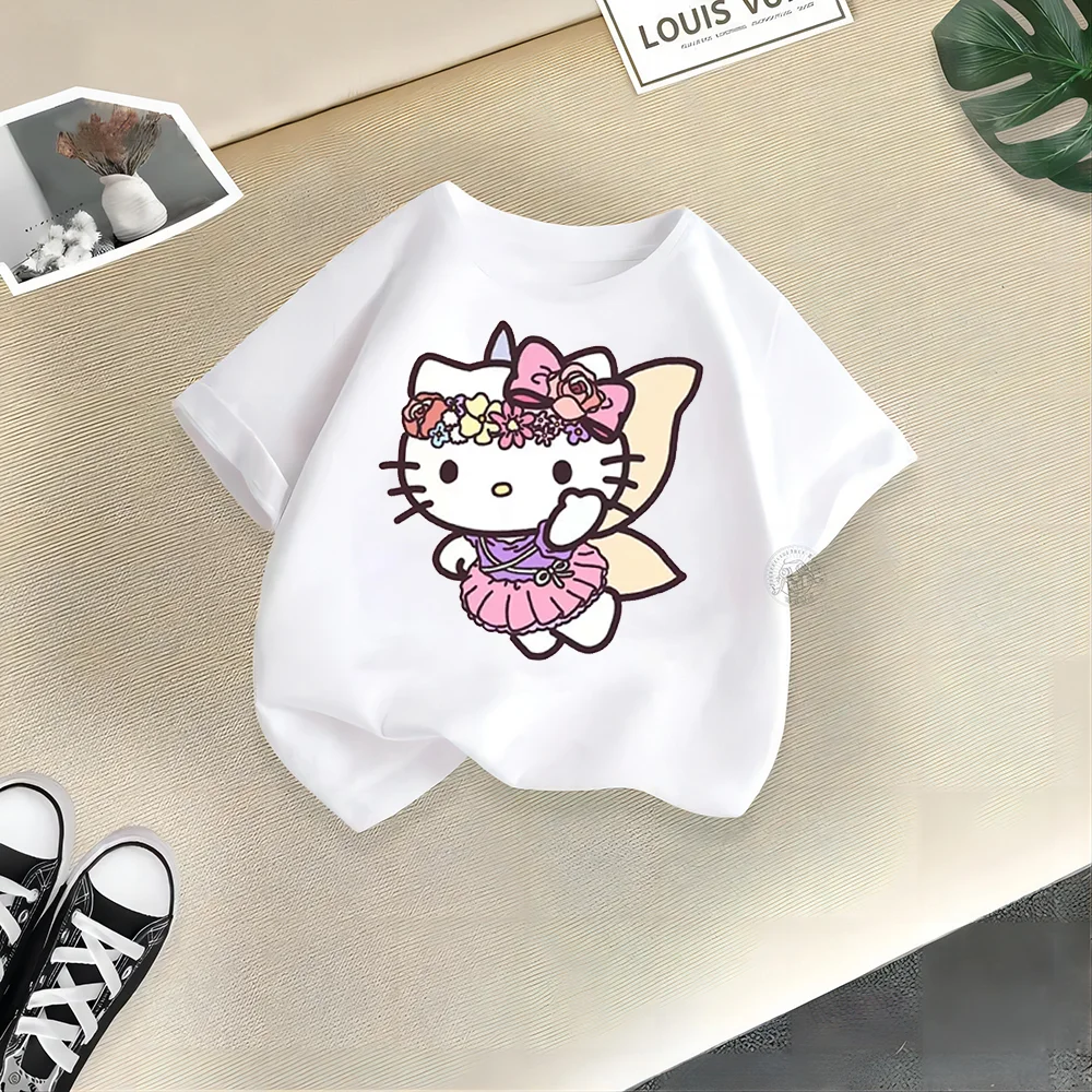 Sanrio Teen 100% Cotton T-shirt Little Angel Hello Kitty Print Doll Comfortable Cotton T-shirt Boys Girls round neck Short sleev
Sanrio Teen 100% Cotton T-shirt Little Angel Hello Kitty Print Doll Comfortable Cotton T-shirt Boys Girls round neck Short sleev