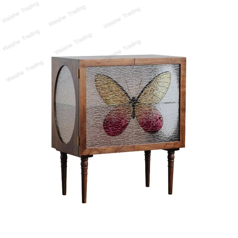 Retro wind butterfly glass door locker solid wood storage cabinet living room bedroom decorative cabinet
Retro wind butterfly glass door locker solid wood storage cabinet living room bedroom decorative cabinet