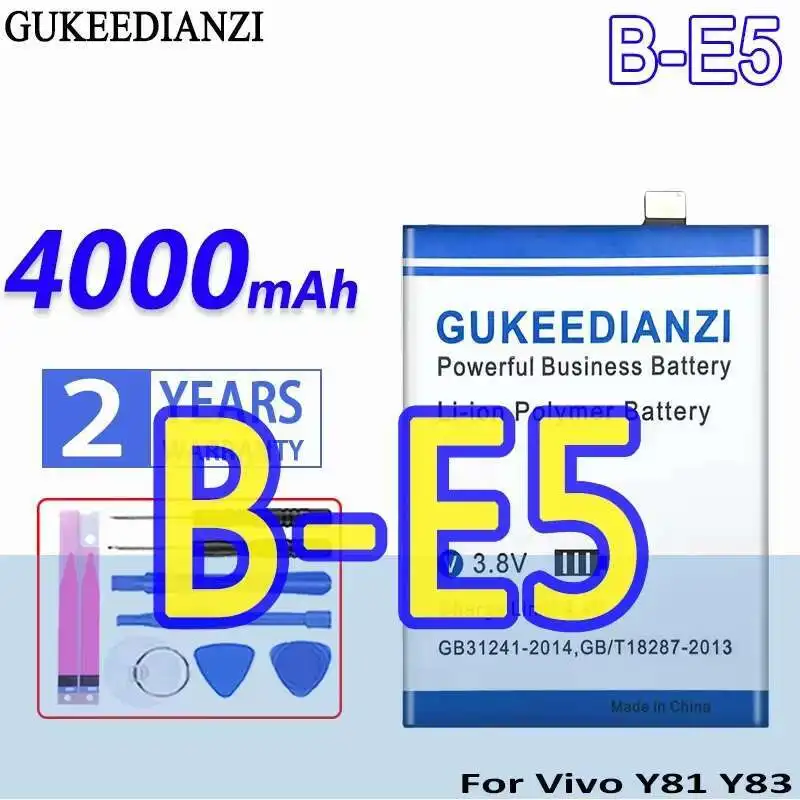 Для Vivo Y81 Y83 1802 1808 Y81S Y83A Y1732T V1732A Y83A 4000 мАч долговечный B-E5 прочный аккумулятор для мобильного телефона
Для Vivo Y81 Y83 1802 1808 Y81S Y83A Y1732T V1732A Y83A 4000 мАч долговечный B-E5 прочный аккумулятор для мобильного телефона