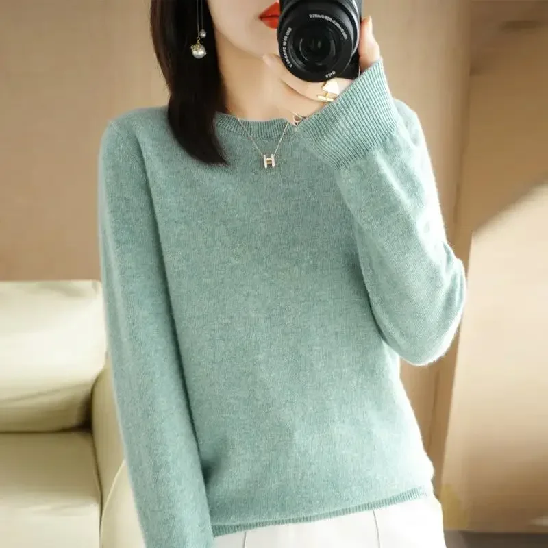 Women Sweaters Spring Autumn Long Sleeve O-neck Pullovers Warm Bottoming Shirts Korean Fashion Sweater Knitwear Soft Jumpers
Women Sweaters Spring Autumn Long Sleeve O-neck Pullovers Warm Bottoming Shirts Korean Fashion Sweater Knitwear Soft Jumpers