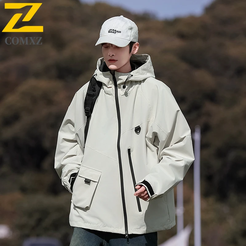 Casual Loose Men's Jacket Autumn 2025 New Trendy Splicing Waterproof Coat Casual Male Outdoor Running Fishing Hooded windbreaker
Casual Loose Men's Jacket Autumn 2025 New Trendy Splicing Waterproof Coat Casual Male Outdoor Running Fishing Hooded windbreaker