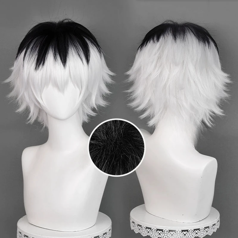 Anime Halloween 30cm Short Silver White Black Man Hair Heat Resistant Synthetic Wigs Party Sasaki Haise Cosplay Wig
Anime Halloween 30cm Short Silver White Black Man Hair Heat Resistant Synthetic Wigs Party Sasaki Haise Cosplay Wig