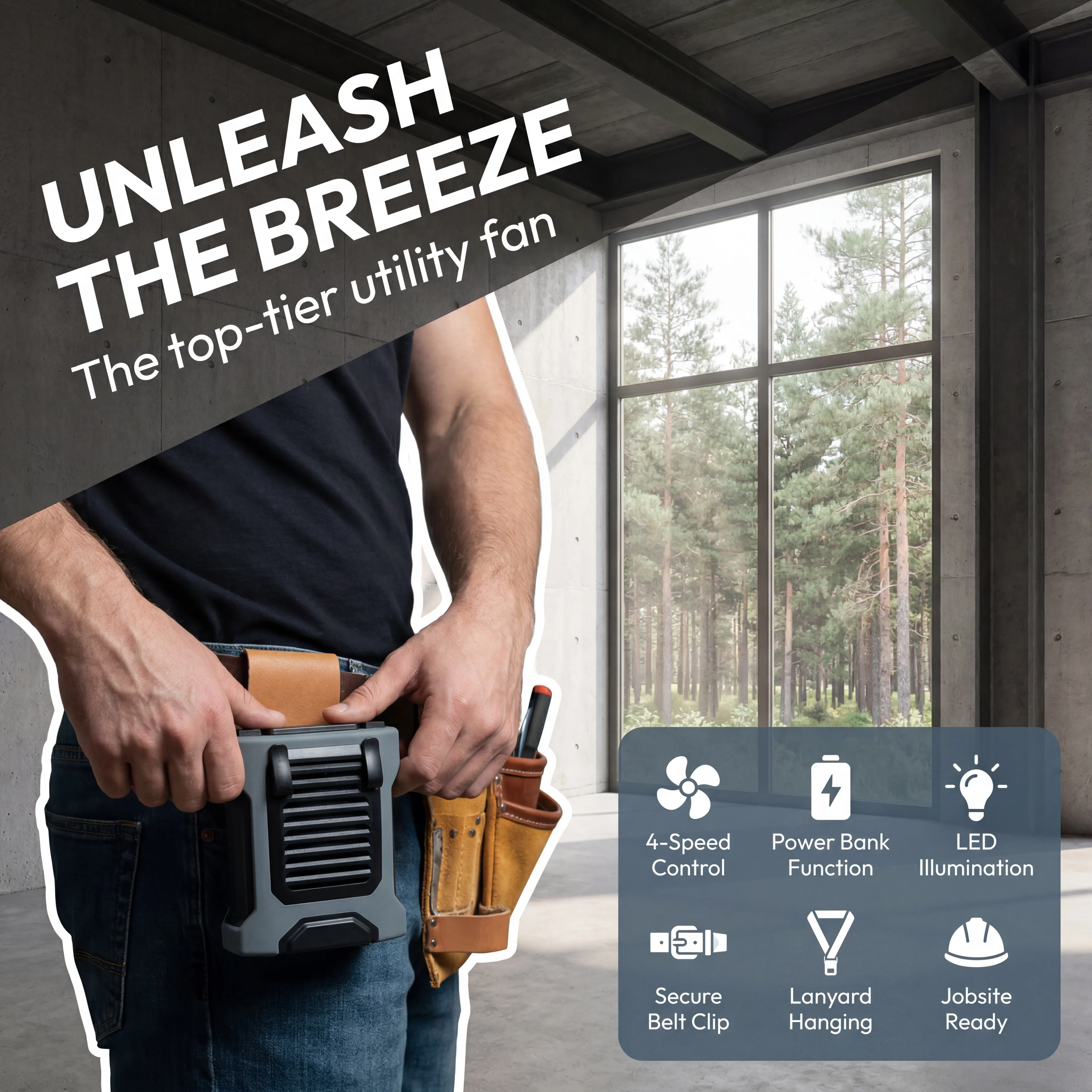 2026 New Model Outdoor Waist-hung Fan Neck Wearable Outdoor Emergency LED Lighting / Power Bank 5 Gear Adjustment
2026 New Model Outdoor Waist-hung Fan Neck Wearable Outdoor Emergency LED Lighting / Power Bank 5 Gear Adjustment