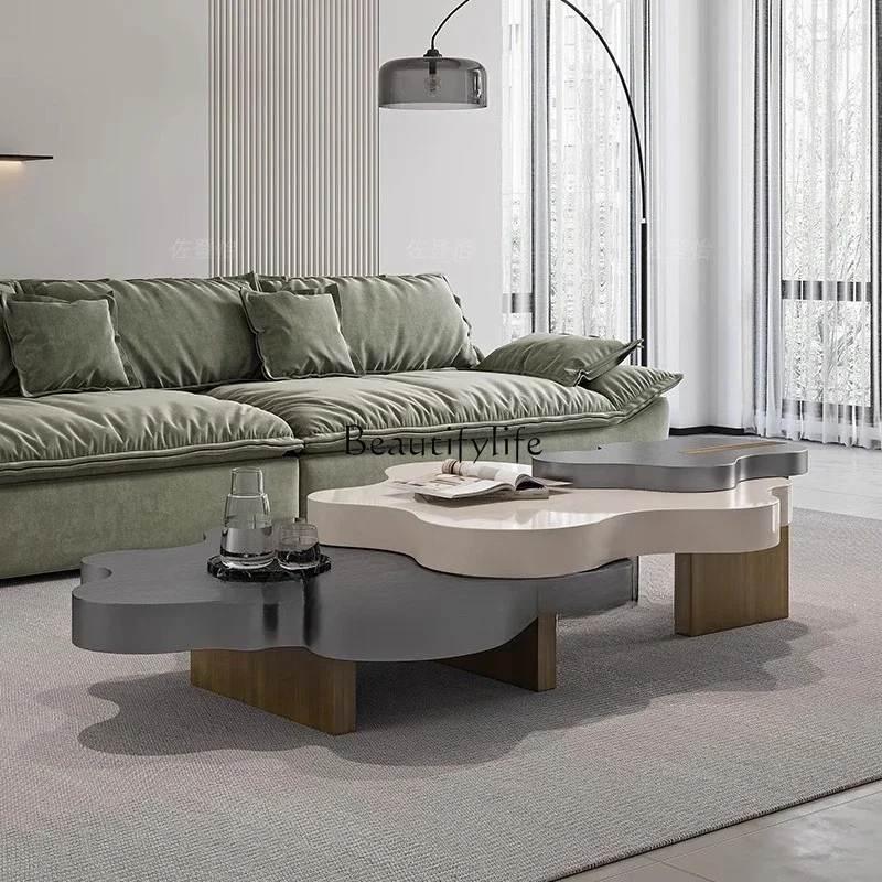 yj5 Cloud coffee table irregular shape special-shaped villa high-end stainless steel living room household coffee table large
yj5 Cloud coffee table irregular shape special-shaped villa high-end stainless steel living room household coffee table large