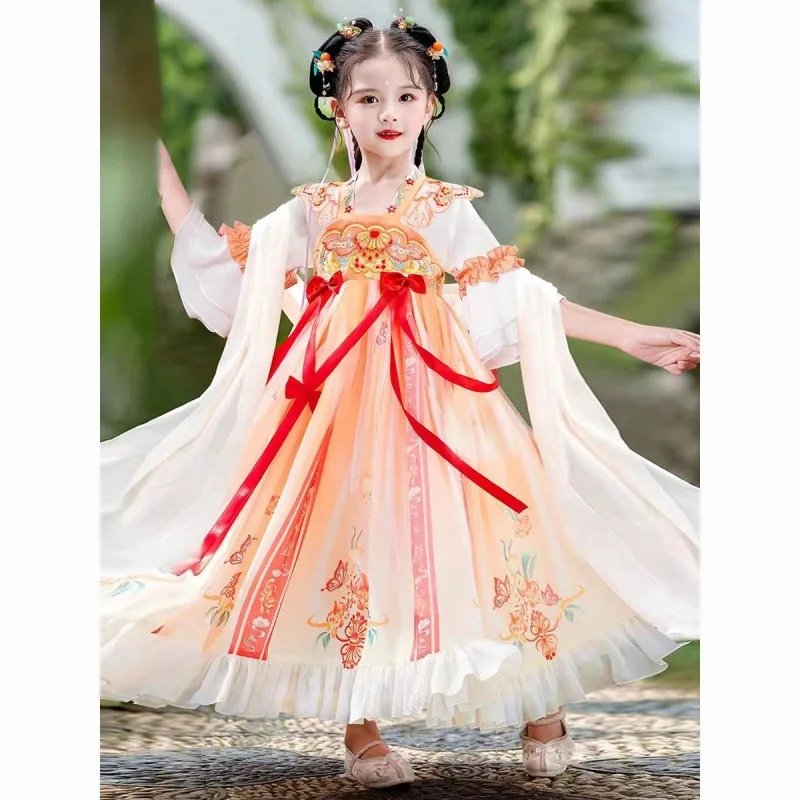 New Hanfu girl dress 2023 ancient dress super fairy child princess dress Hanfu
New Hanfu girl dress 2023 ancient dress super fairy child princess dress Hanfu
