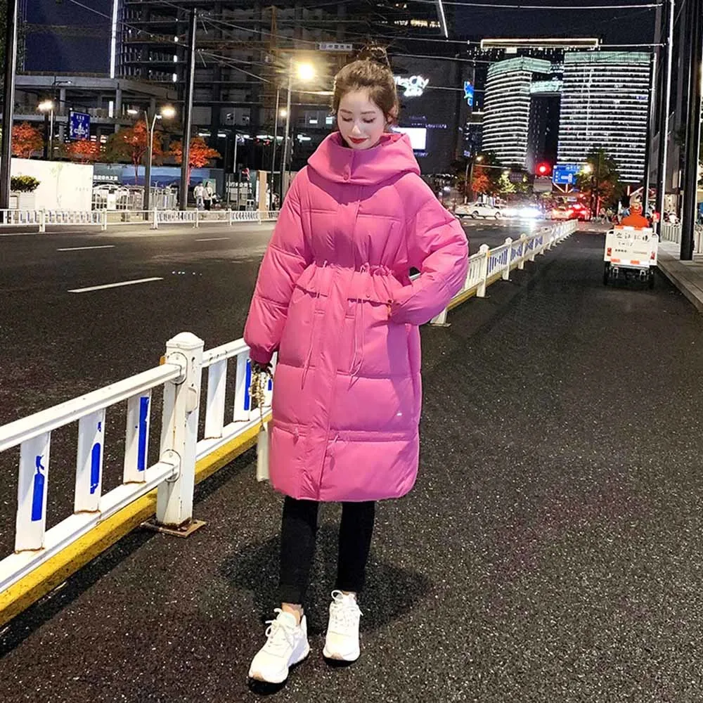 Women Winter Thick Warm Hooded Fashion Solid Color Down Cotton Jacket Female New Brand Long Parkas Ladies Casual Loose Coats
Women Winter Thick Warm Hooded Fashion Solid Color Down Cotton Jacket Female New Brand Long Parkas Ladies Casual Loose Coats