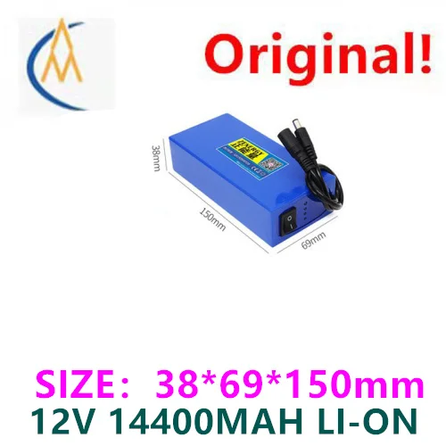 12V large capacity lithium battery audio, mobile power supply, high power LED lamp, electric light monitoring battery, 14400MAH
12V large capacity lithium battery audio, mobile power supply, high power LED lamp, electric light monitoring battery, 14400MAH