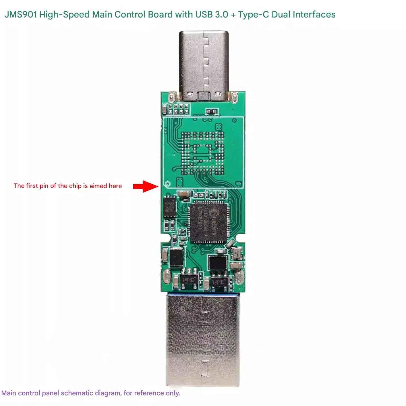 MicroSmart JMS901 Высокоскоростной Плата контроллера флэш-накопителя USB 3.1, поддерживает чип USB 2.1, интерфейс USB + Type-C
MicroSmart JMS901 Высокоскоростной Плата контроллера флэш-накопителя USB 3.1, поддерживает чип USB 2.1, интерфейс USB + Type-C