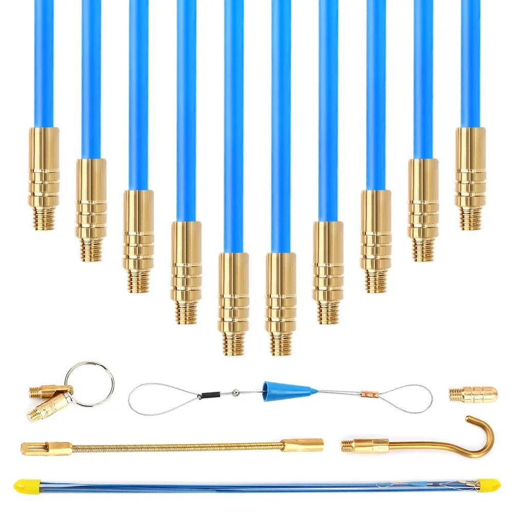 10Pcs Blue Glass Fiber Electrical Threading Device / Wall Threading Tool / Wire Threading Wall Leader Puller 4mm x 1M
10Pcs Blue Glass Fiber Electrical Threading Device / Wall Threading Tool / Wire Threading Wall Leader Puller 4mm x 1M