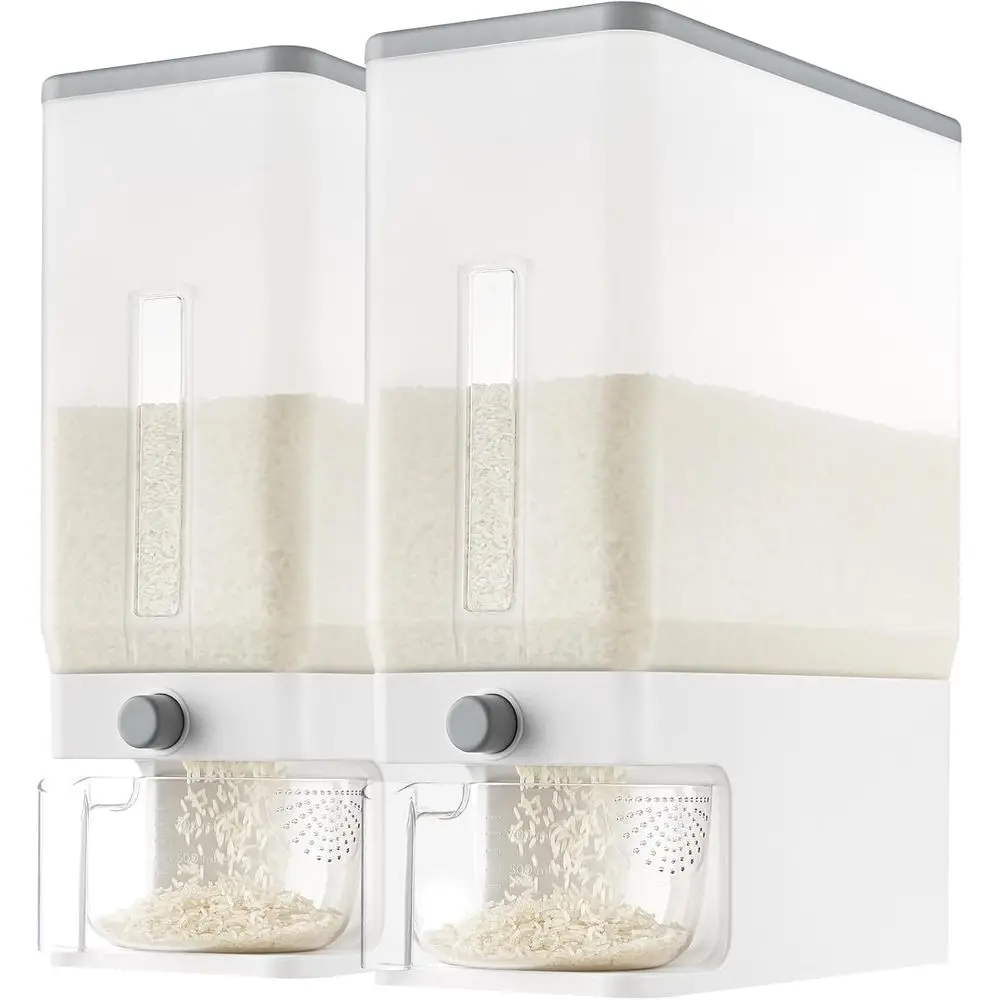 25 Lbs Rice Dispenser with Sealed Moisture Protection and Measuring Cup - Clear, BPA-Free Kitchen Storage
25 Lbs Rice Dispenser with Sealed Moisture Protection and Measuring Cup - Clear, BPA-Free Kitchen Storage
