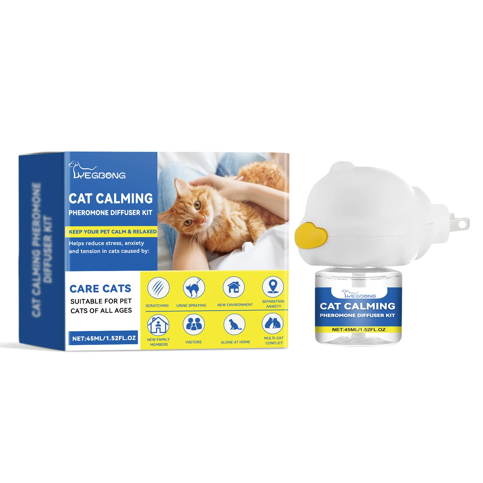 Yegbong Diffuser Set Pet Irritable Emotion Care Liquid Multi Cat Conflict Scratch
Yegbong Diffuser Set Pet Irritable Emotion Care Liquid Multi Cat Conflict Scratch