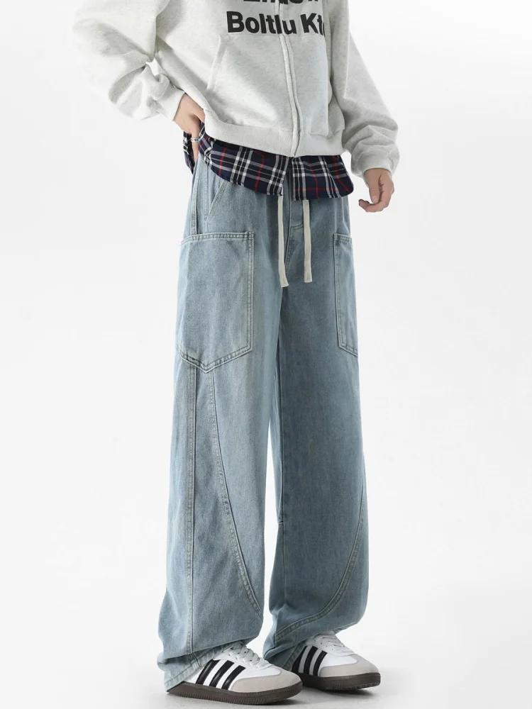 Men's Workwear Denim Pants High Waist Straight Leg Knife Trousers Autumn Winter Loose Fit Durable Youthful Sle
Men's Workwear Denim Pants High Waist Straight Leg Knife Trousers Autumn Winter Loose Fit Durable Youthful Sle
