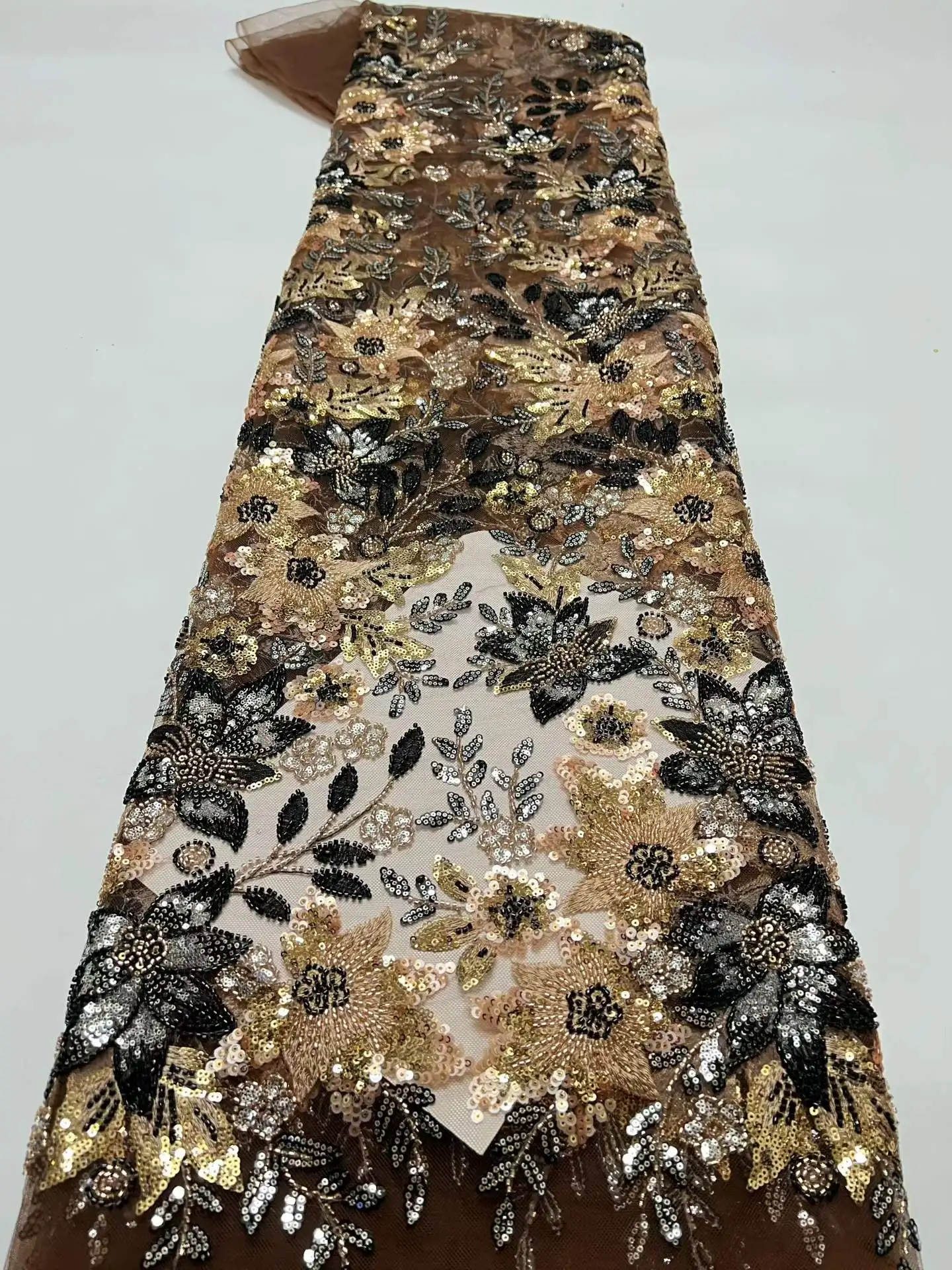 Sequin Beaded Lace Fabric High Quality For Wedding Dresses Net Bridal Handmade Luxury Crystal Beads African Sequined Tulle
Sequin Beaded Lace Fabric High Quality For Wedding Dresses Net Bridal Handmade Luxury Crystal Beads African Sequined Tulle