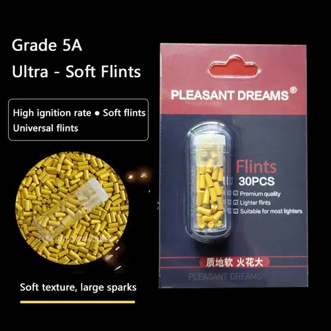 30PCS/Bottle General High ignition large Sparks Soft flints Oil Petrol Lighter Flint Stone Soft 5A Silicone lighter accessories