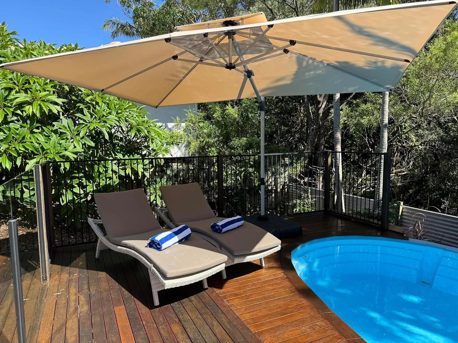 9x12ft Rectangle Cantilever Umbrella Windproof Offset UV Block Garden Deck Pool Patio, Customized
9x12ft Rectangle Cantilever Umbrella Windproof Offset UV Block Garden Deck Pool Patio, Customized