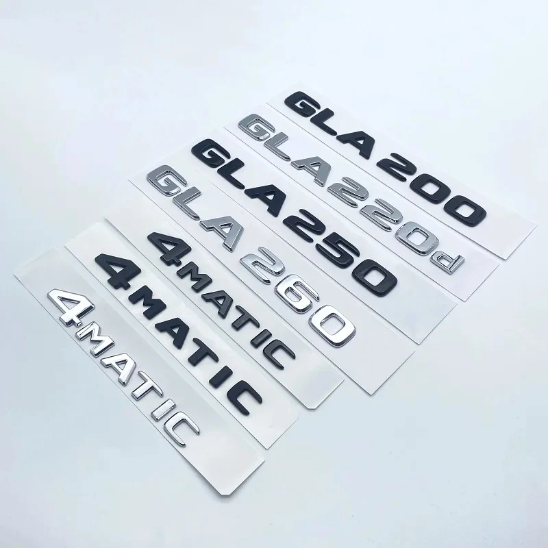 ABS Silver Black Letters GLA180 GLA200 GLA220d GLA250 GLA260 4Matic Emblem for Mercedes Benz X156 H247 Car Trunk Logo Sticker
ABS Silver Black Letters GLA180 GLA200 GLA220d GLA250 GLA260 4Matic Emblem for Mercedes Benz X156 H247 Car Trunk Logo Sticker