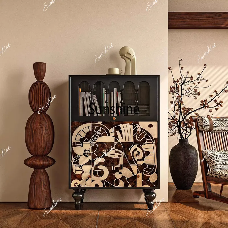American retro solid wood bookcase wall storage drawer chest storage storage cabinet
American retro solid wood bookcase wall storage drawer chest storage storage cabinet