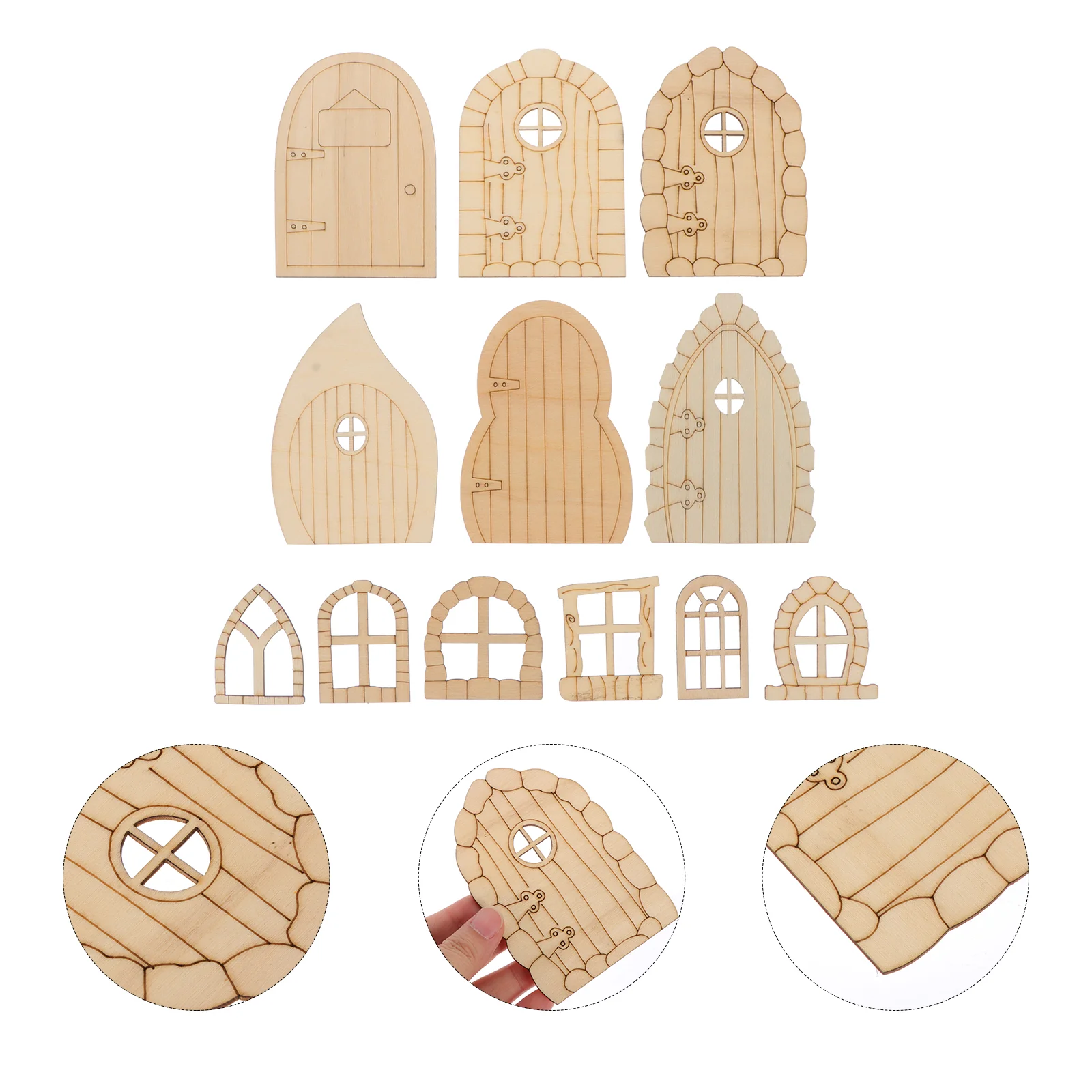 48 Pcs Mini Ornaments Fairy House Doors Chips DIY Materials Graffiti Accessory Unpainted Wood Boards
48 Pcs Mini Ornaments Fairy House Doors Chips DIY Materials Graffiti Accessory Unpainted Wood Boards