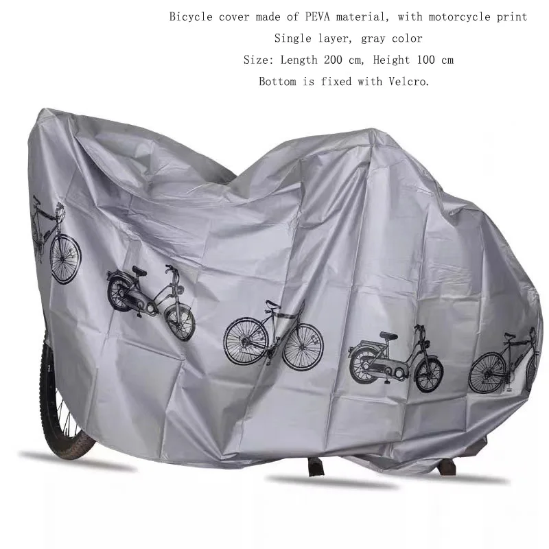 Bicycle Cover Made of PEVA Material with Motorcycle Print Rainproof Dustproof Scratchproof and Sunproof
Bicycle Cover Made of PEVA Material with Motorcycle Print Rainproof Dustproof Scratchproof and Sunproof