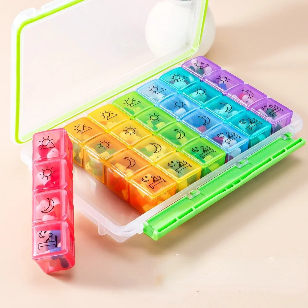 Новый портативный съемный еженедельный органайзер для таблеток, коробка, 4 раза в день, 7-дневный контейнер для лекарств, добавка для витаминов
Новый портативный съемный еженедельный органайзер для таблеток, коробка, 4 раза в день, 7-дневный контейнер для лекарств, добавка для витаминов