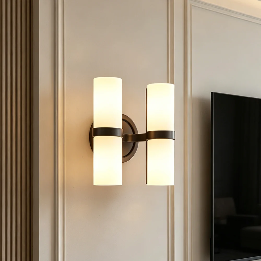 Modern Black LED Wall Sconce with Frosted Glass Shade for Bedroom Living Room
Modern Black LED Wall Sconce with Frosted Glass Shade for Bedroom Living Room