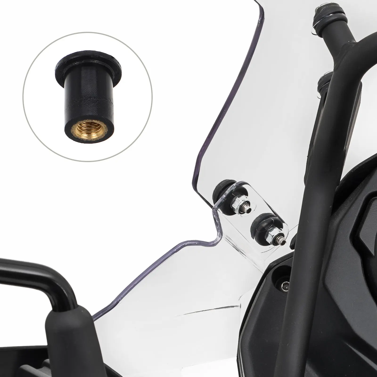 10Pcs Motorcycle Windscreen Brass Nut with Plastic Expansion Well Nut for Windshield Mounting Stable Installation Motorcycle
10Pcs Motorcycle Windscreen Brass Nut with Plastic Expansion Well Nut for Windshield Mounting Stable Installation Motorcycle