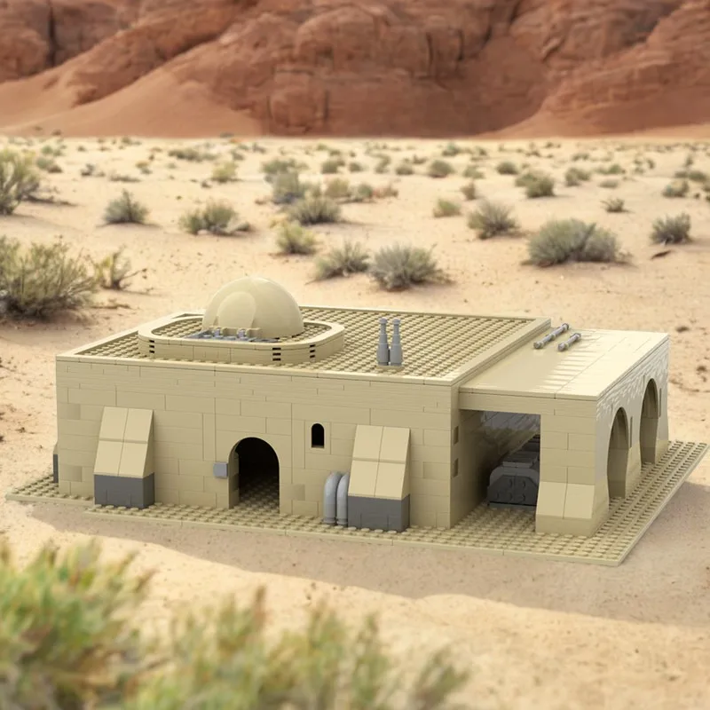 958-Piece Tatooine-style House Model with Detailed Facade and Interior Decoration for Display and Collection building blocks
958-Piece Tatooine-style House Model with Detailed Facade and Interior Decoration for Display and Collection building blocks