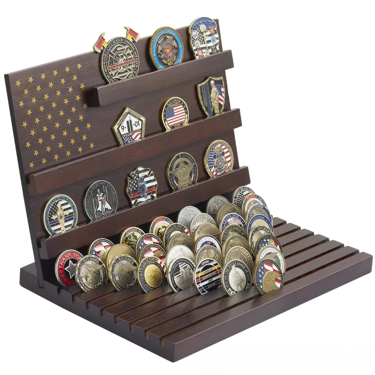 Coin Display Stand Organizer Wooden Collectible Holder Rack Desktop Decor Showcase Storage Shelf Gift for Collectors
Coin Display Stand Organizer Wooden Collectible Holder Rack Desktop Decor Showcase Storage Shelf Gift for Collectors