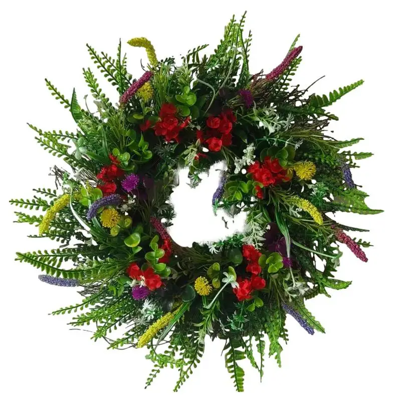 Artificial Wildflower Wreath Realistic Artificial Lavender Daisy Wreath For Spring Indoor Outdoor Rustic Arts Garden Ornament
Artificial Wildflower Wreath Realistic Artificial Lavender Daisy Wreath For Spring Indoor Outdoor Rustic Arts Garden Ornament